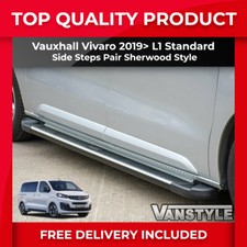 FITS VAUXHALL VIVARO 19> L1 ALUMINIUM SIDE STEPS SHERWOOD STYLE RUNNING BOARDS