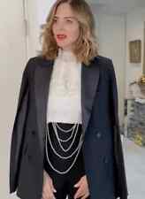 ZARA BLACK BLAZER CAPE TUXEDO SMOKING JACKET ASO TRINNY CELEB SIZE S BLOGGER