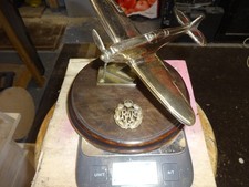 Brass Spitfire Model Aircraft.