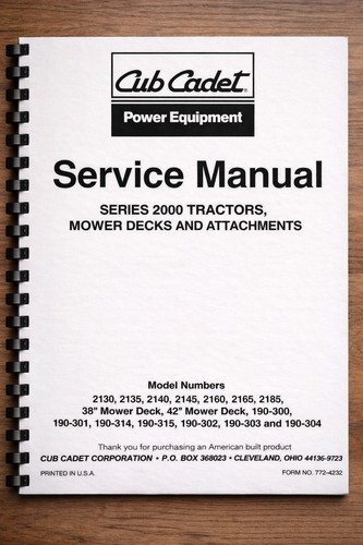 Cub cadet series 2000 tractors - cub,