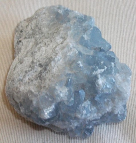 Blue celestite crystal cluster - blue,