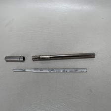 VINTAGE * THERMOMETER * SILVER CASE * Sold at BOOTS * Medical * Pharmacy