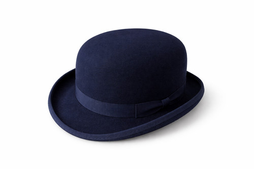 High quality navy - wool, bowler