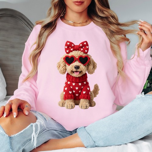 Crochet poodle dog - dog, heart