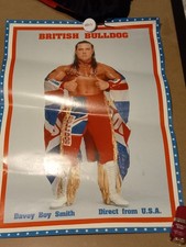 British Bulldog Wrestling Poster 1994 Ring Wrestling Stars Vintage Poster