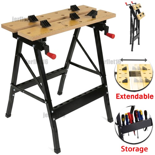 Foldable wooden workbench - wooden,