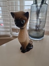 Vintage Ceramic Siamese Cat Ornament 1960s-1970s Retro