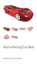 Red Storm Racing Car Bed for Children