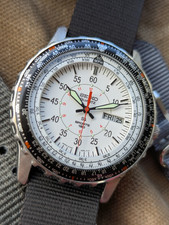 1990 Seiko 5Y23-6150 Aeromaster White Dial Quartz Pilots Watch in VGC