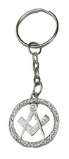 Masonic Square and Compass Key Ring Keyring Freemason Mason Freemasonary