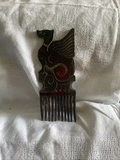 Vintage Hand Carved Wood Afro