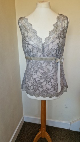 Ann taylor loft grey lace - grey, v