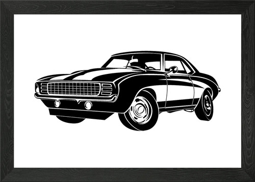 Muscle car framed - framed, art