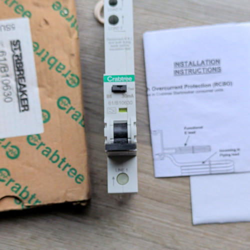 Crabtree starbreaker rcbo type - crabtree,