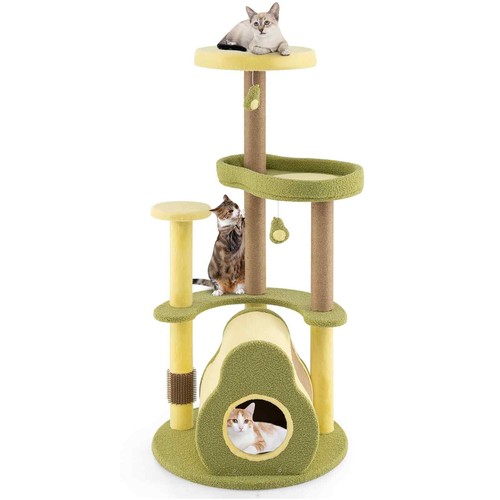 Multi level cat tower - multi-level, avocado