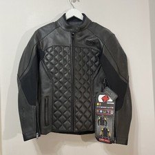 OXFORD INTERSTATE 2 CLASSIC RETRO VINTAGE ladies black motorcycle jacket size 16