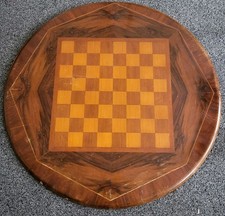 Vintage Round Wooden Chess