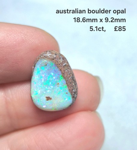 Australian boulder opal pear - boulder,