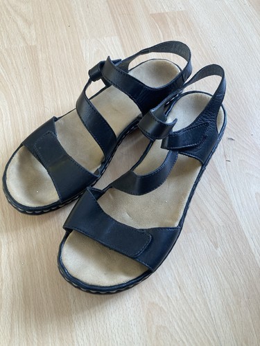 Ladies black rieker - ladies, flat