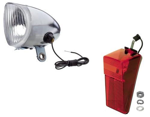Bike dynamo light set - set, 6v