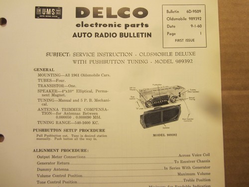 1961 olds delco deluxe - 1961,