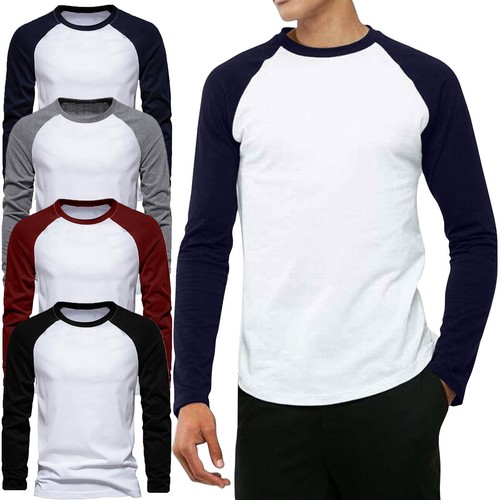 Mens contrast baseball long - baseball,