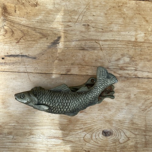 Vintage patinated brass fish - vintage,