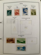 Japan 1949 to 1963 5 page lot