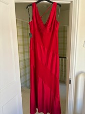 BNWT Alexon Evening Dress - Gorgeous Red Flattering Bias Cut - Size 18 rrp £150