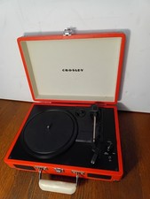 Crosley Cruiser 3 Speed Portable Suitcase Turntable Red CR8005A UNTESTED SPARES 