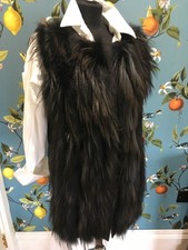 fabiana filippi wool cashmere and fox fur gilet in chocolate brown