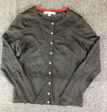 Deane and White Womens Size 12 Cardigan Black  Merino Wool