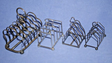 4 Vintage Silver Plated Toast Racks- Clark, Elkington,John Round, Howell & James