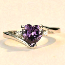 1.50 Ct Heart Shape Amethyst