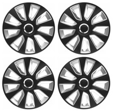 BLACK SILVER WHEEL TRIMS SET