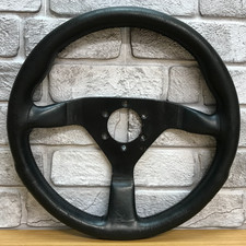 Genuine Momo Monte Carlo Black Leather, 350mm Steering Wheel. 8B