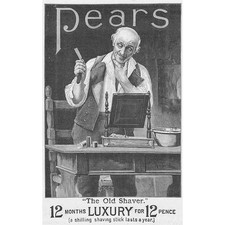 PEARS SOAP Shaving Stick - Victorian Advert 1897