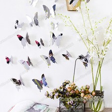 12pcs 3D Butterfly Mirror