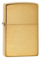 ZIPPO  PLAIN  BRUSHED  BRASS