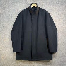 Douglas Coat Mens Size UK XXL Navy Blue Pure Wool & Cashmere Pockets Zip Italian