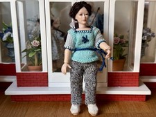 Heidi Ott Miniature 1:12 Scale Poseable Jointed Doll With Crocheted Clothes