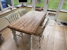 Small solid wood Dining Table With 4 Chairs