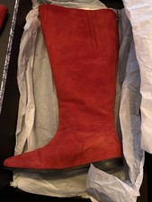 Duo Boots. Red Suede Size 5/38