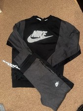Nike Men’s Tracksuit Black Dark Grey Size Small