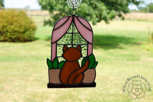 Stained glass ginger cat - stained,