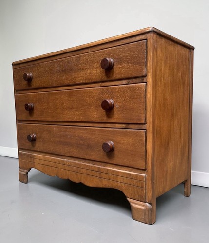Antique blonde oak chest - oak, of