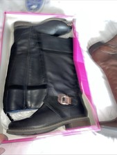 Moshulu Black Leather Bramley Boots Brand New with Box Size 6 Euro 39