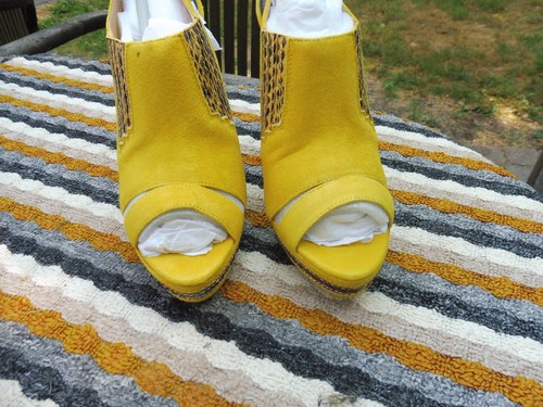 Moda pelle yellow - in, suede
