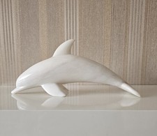 Vintage White Marble Dolphin