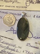 Labradorite Pendant Sterling Silver 925 Amazing Madagascan Multi Flash Large